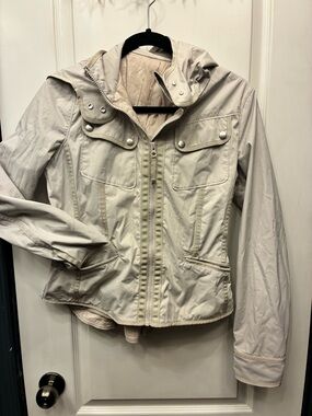 lululemon athletica Light Beige Hooded Utility Jacket